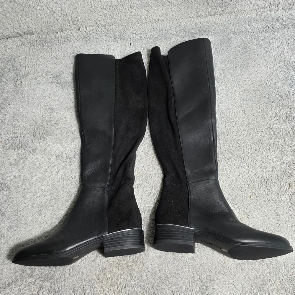 Alfani‎ Ludlowe Black Leather Over the Knee High Boots Women's Size 5.5M NEW